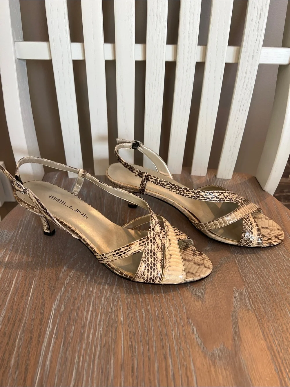 BELLINI Women's GENUINE SNAKE Sandals
